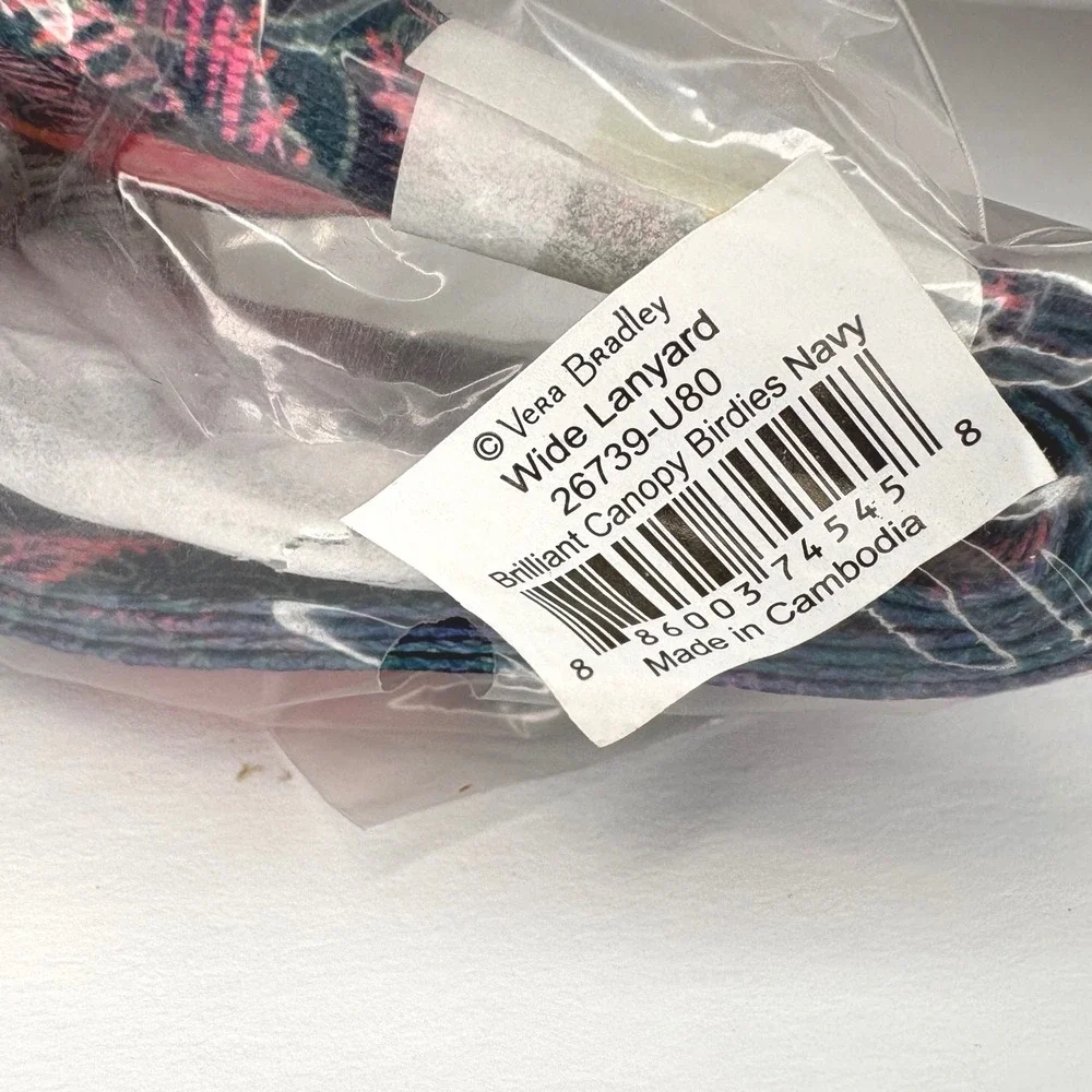 Vera Bradley Retired Haymarket Paisley Breakaway Lanyard NWT Sealed  Key Ring